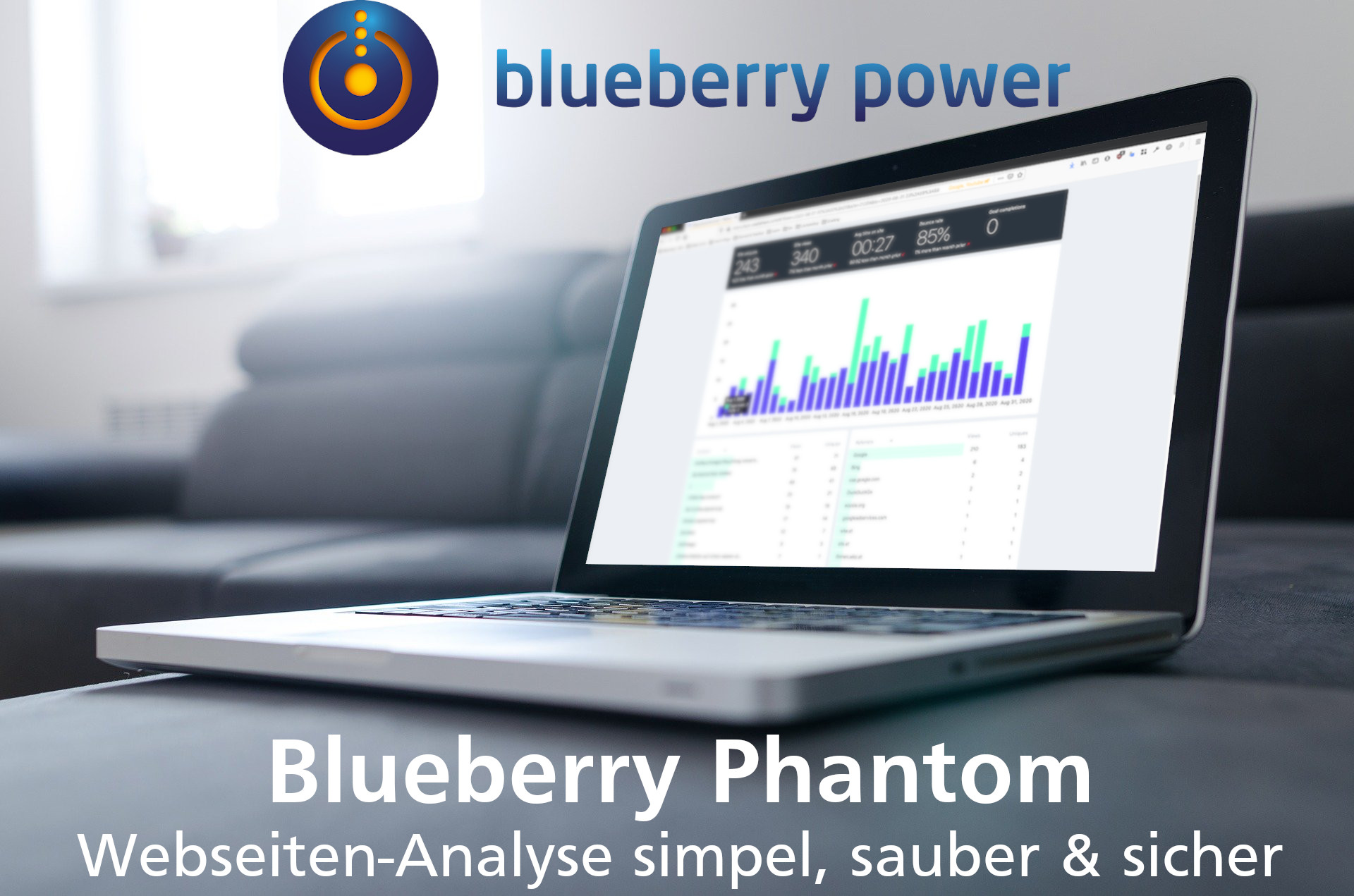 Blueberry Phantom als Alternative zu Google Analytics